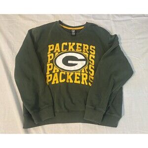 NFL Team Apparel Green Bay Packers Graphic Crewneck Sweatshirt Green Men's XL
